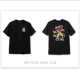 Черный красочный x assc с коротким рукавом 210 г чистый хлопок
