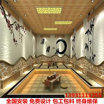 Beauty salon sweat steaming room installation and construction salt room Semi-salt nano diatom mud far infrared sweat steaming room material