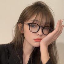 Suitable for hazy The same anti-blue light and anti-radiation can be equipped with power glasses frame polarized light-colored sunglasses for men and women flat light