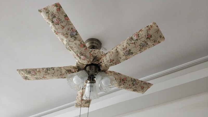 Lan Moon Fan Cover Ceiling Fan Light Dust Cover Ceiling Fan Cover Five-Blade Fabric Lan Moon Fan Cover Ceiling Fan Light Dust Cover Ceiling Fan Cover Five-Blade Fabric