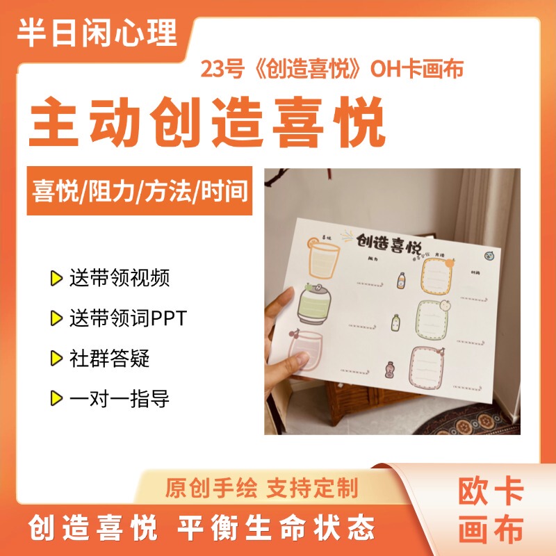 No. 23 Oh Card Canvas Creates Joy and a Happy Life Ohcards Basic Card Subconscious Projection Card