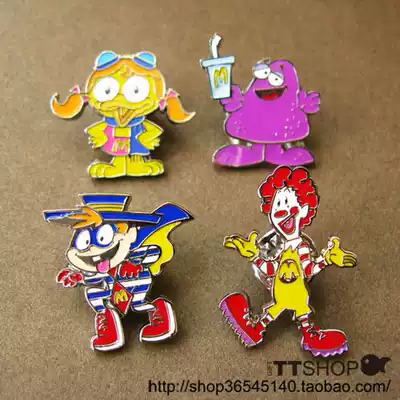 McDonald's mcdonald Four Xiaofu Classic edition-Badge commemorative badge badge pins-A full set of four
