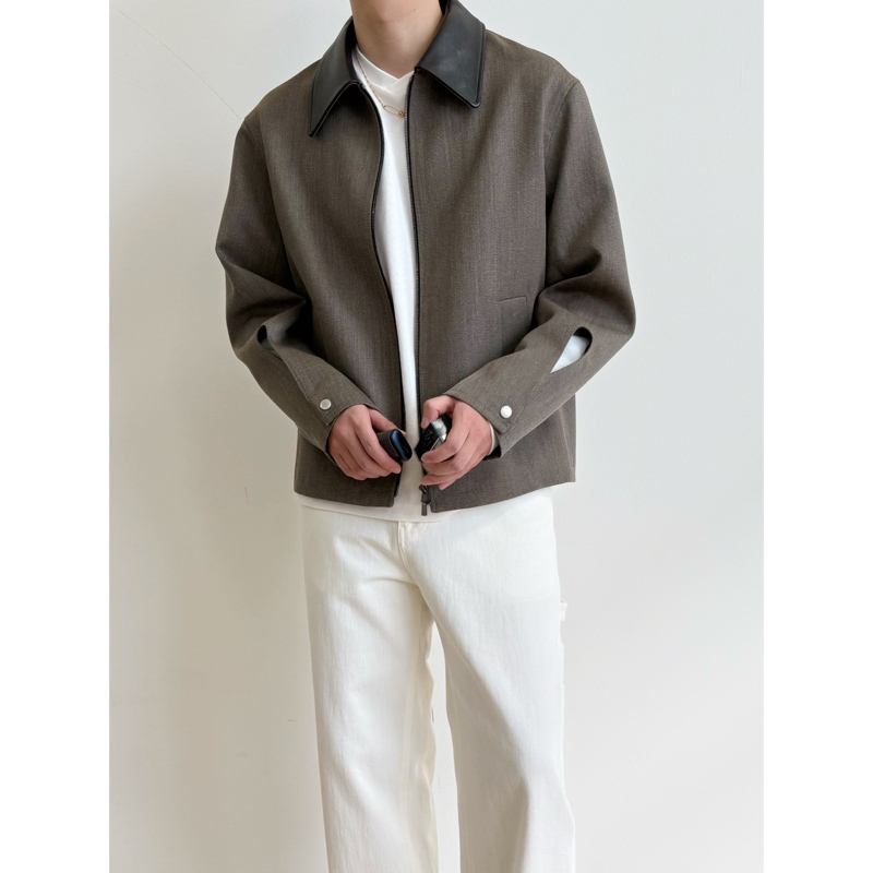 Rizzup Vjd Style Shearling Collar Jacket Excella Double Zipper Rizzup Vjd Style Shearling Collar Jacket Excella Double Zipper