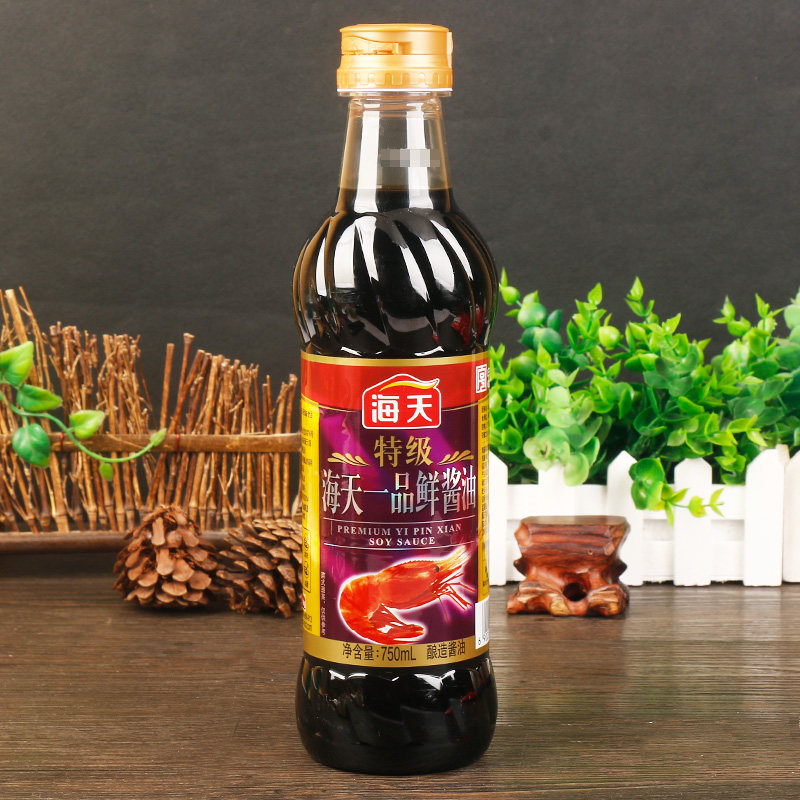 Haitian special grade a fresh soy sauce 750ml x 8 bottles of home cold stir-fried seafood seasoning brewing point raw smoking
