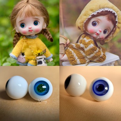 taobao agent OB11 baby color glass eyeball can move black pearl 10mm 8mmdiy simulation 8 points bjd baby eye new products