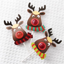 Christmas lollipop decoration paper card DIY half fold decoration card Christmas candy decoration card 25 pieces Price