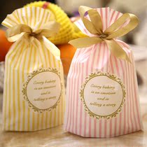 Cork pocket pink fresh stripe gift bag ribbon drawstring bag candy bag back gift bag 10 price