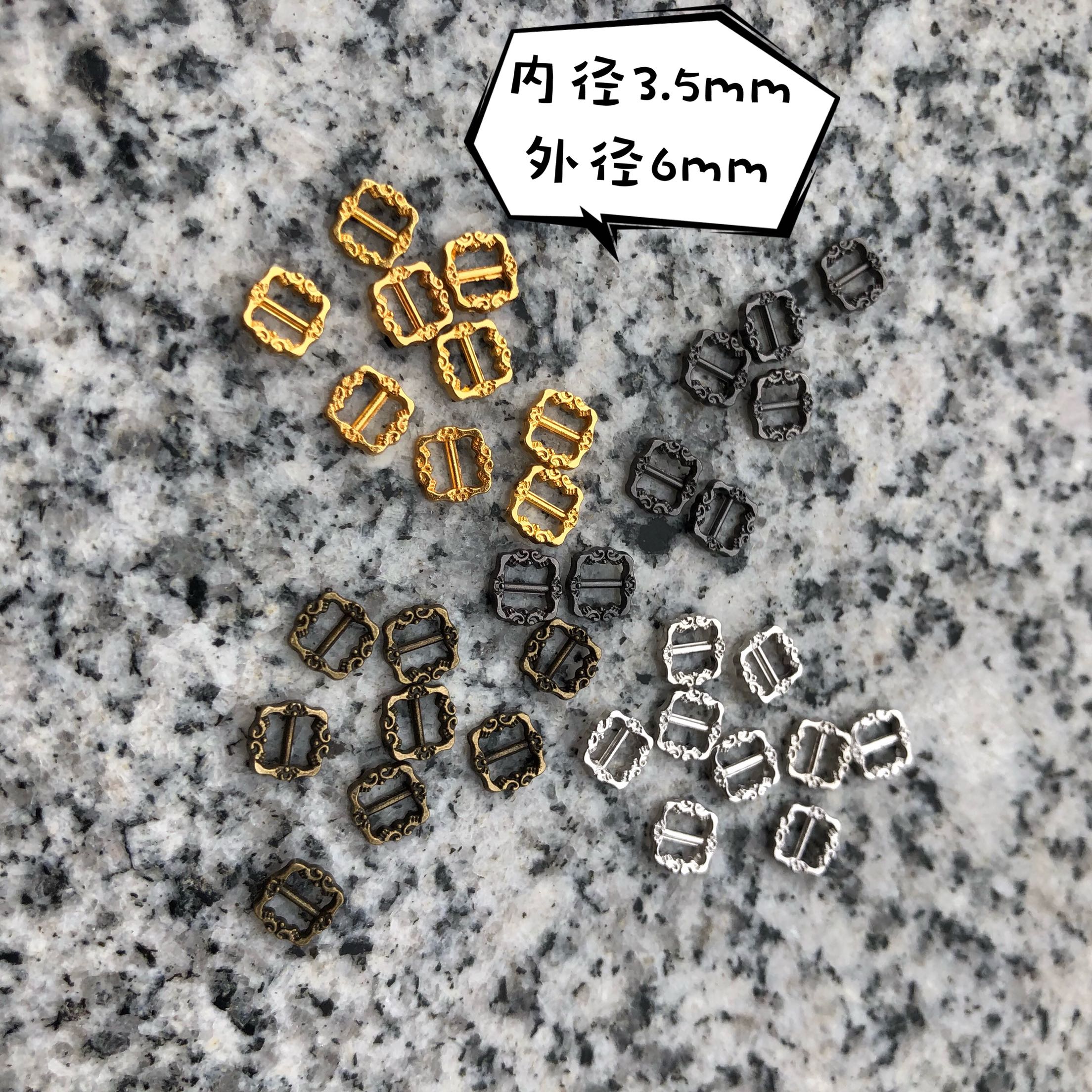 Ob11 belt button (inner diameter 3 mm Japanese button) Painting metal Mini 12 min bjd doll with shoe buckle