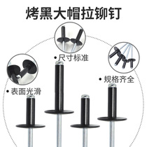 Large cap along aluminum alloy Astow combined rivet baking lacquered black grey fiber cement plate large flat head pull rivet