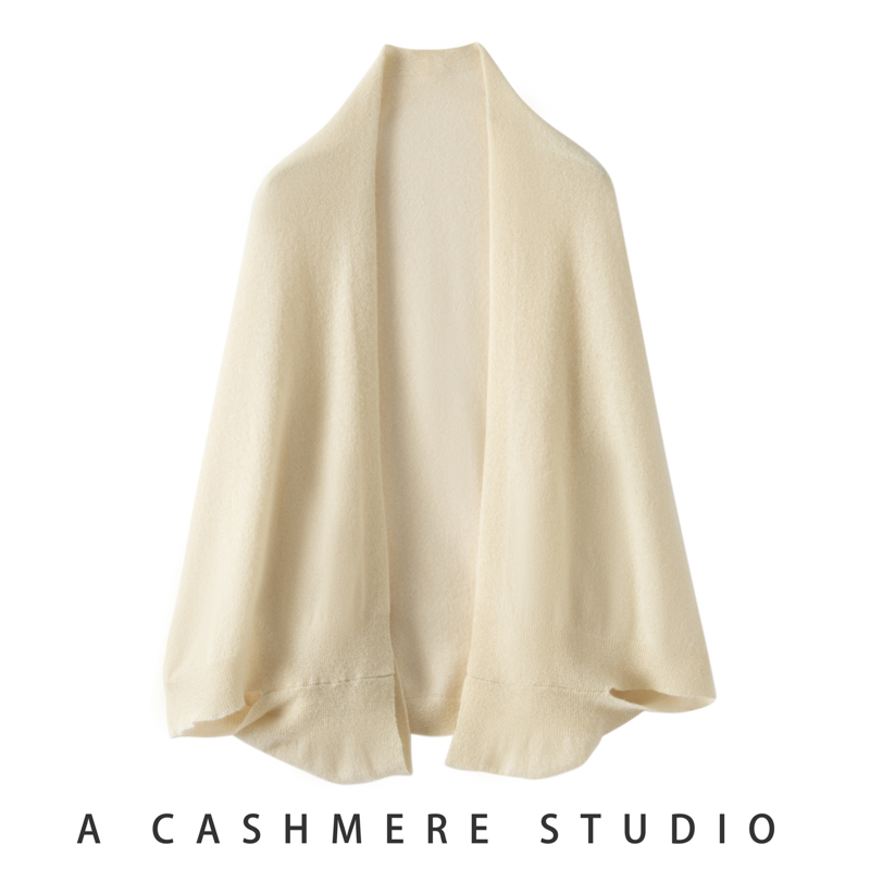 Don'T Miss Out! 100% Pure Cashmere Shawl Cardigan for Women, Thin Scarf with Shiny Threads, Dual-Use for Air-Conditioned Rooms