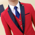 Mới tuxedo hộp đêm váy cưới phiên bản Hàn Quốc của bộ đồ mỏng phù hợp với thời trang phù hợp với ba mảnh trắng nam áo khoác nam Suit phù hợp