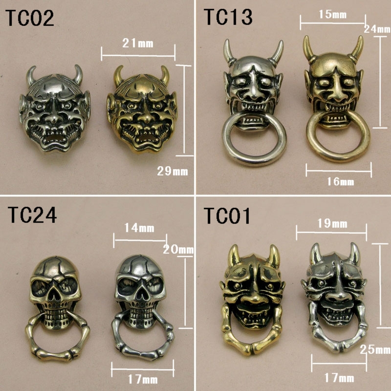 Brass bite ring chaetybuco cingulum ring monk head pants chain hook decorated with bag carrying ring hanging ring (TC01)