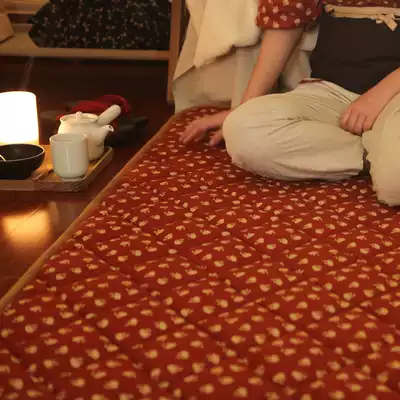 Castle Garden Wind Kaiyun series Slub shading quilted Tatami floor mat*Game mat Fortune Rabbit Red