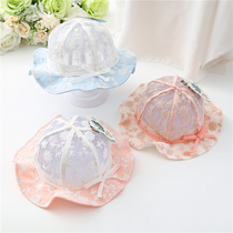 Tudua baby cap summer thin children Girl fisherman embroidered mesh eye cap baby toddler sunshade hat