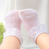 Baby socks summer thin 0-1 year old baby lace socks 1-3 years old girl lace princess childrens boat Socks