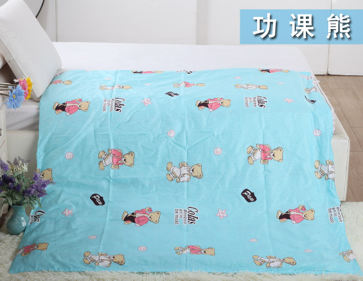 Bông trẻ em chăn che mẫu giáo sinh viên dày bông bông mảnh duy nhất phim hoạt hình bé quilt cover 1.2 m 1.5 m