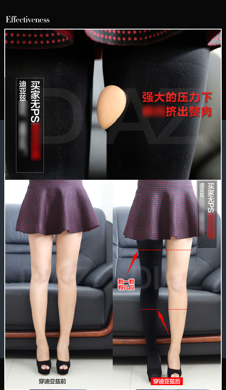 body amincissant DIAZ 680D- jambes chaussettes en nylon - Ref 683363 Image 10