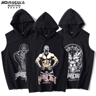 Муай Тай короткий рукав бокс служить саньшоу (свободный спарринг) ММА бесплатно Драться мужской и женщины Драться жилет свитер безрукавный закрытый Футболка