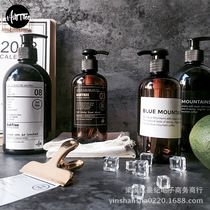 ins wind round bath bottle Lotion shampoo bottle bottle Nordic style bottle bathroom model room accessories