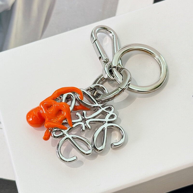 Octopus Keychain Pendant with a High-End Enamel Orange Design, Suitable for Couples, Trendy Toy, Compatible with Luo Yiwei Collaboration Model
