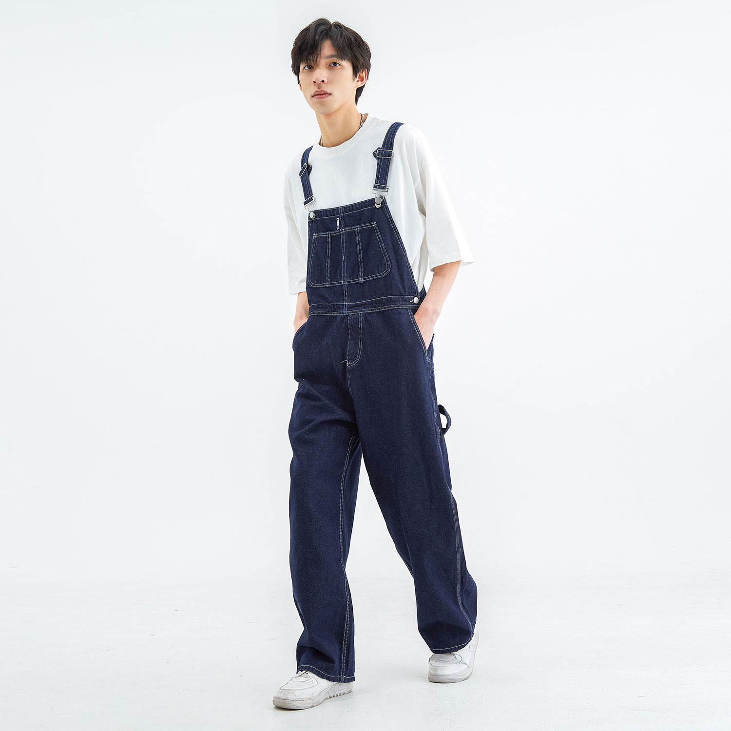 CTB Beer Captain American Retro Cuddling Bag Jeans Man Loose Day Family Wide Leg Trailed With Pants Small Crownins