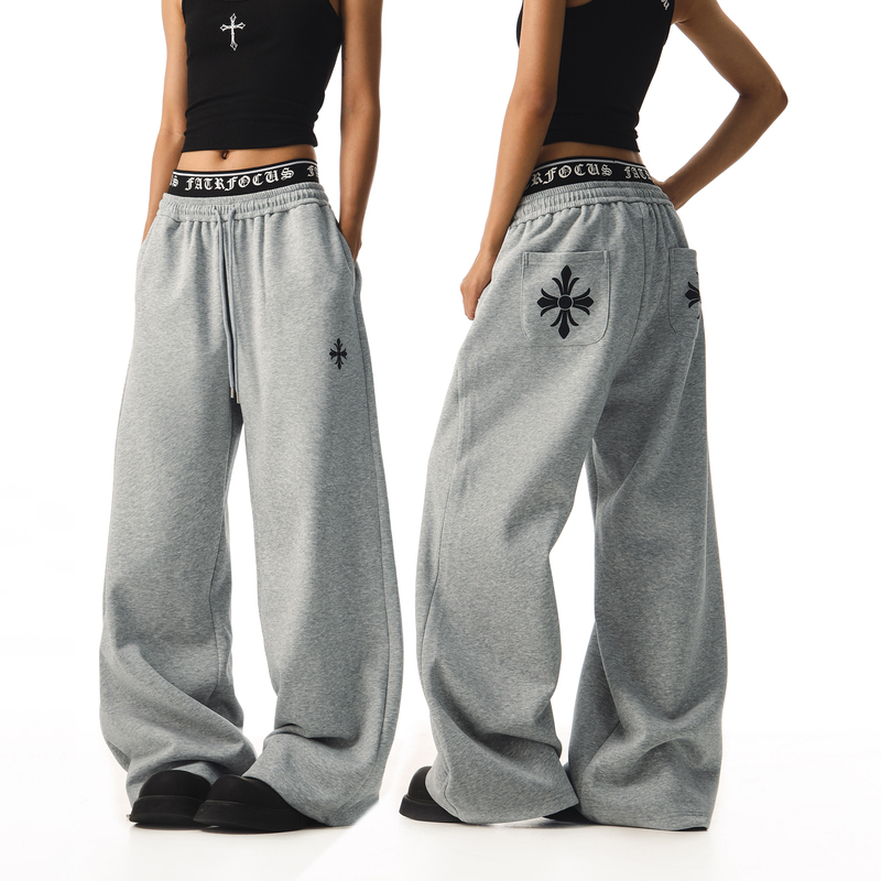 Ctb Beer Captain American-Style Faux Two-Piece Double-Waist Drape Sweatpants for Women, Loose, Lazy, Wide-Leg, Straight-Leg Casual Pants Ctb Beer Captain American-Style Faux Two-Piece Double-Waist Drape Sweatpants for Women, Loose, Lazy, Wide-Leg, Straight-Leg Casual Pants