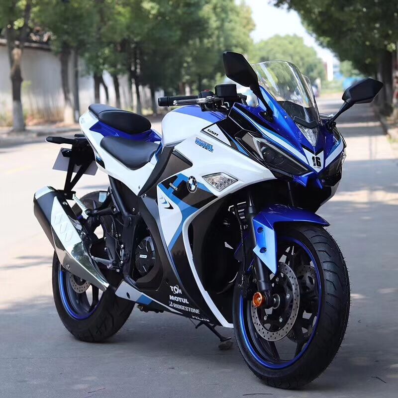 Brand New V6 Motorcycle, Euro 4 Standard, Horizon R3 Heavy-Duty 400Cc Dual-Cylinder Fire Tooth Ninja, Can Be Registered, 400Cc