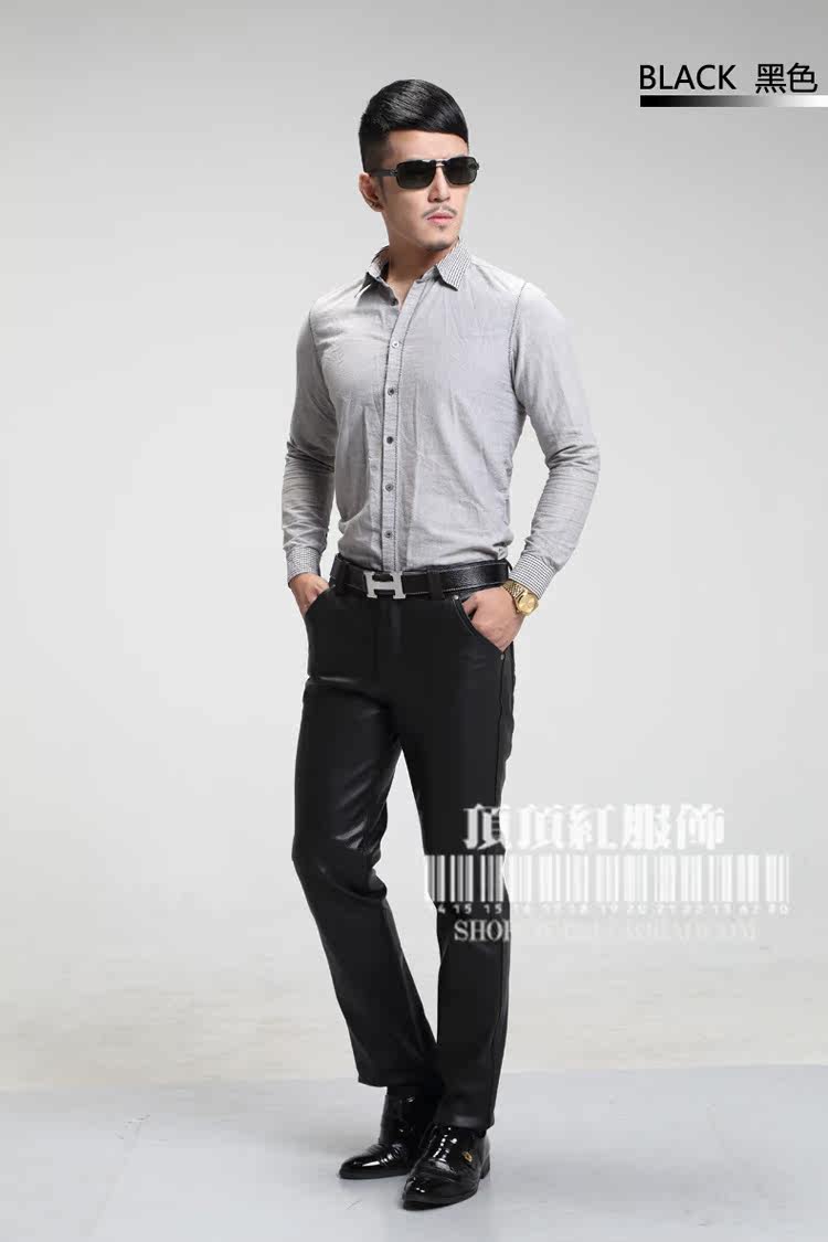 Pantalon cuir homme droit pour automne - Ref 1481785 Image 5