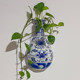 New Chinese style living room bedroom wall decoration pendant wall hanging vase creative hanging plate flower arrangement ceramic blue and white porcelain