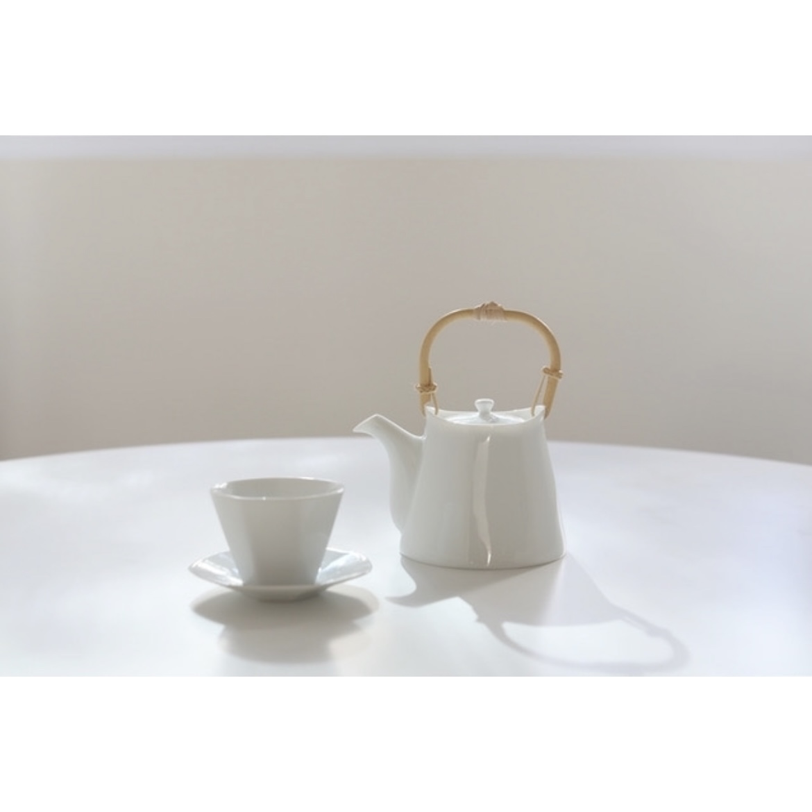 日本进口深山食器miyama 白瓷茶壶茶杯茶托日式陶瓷茶具ins风