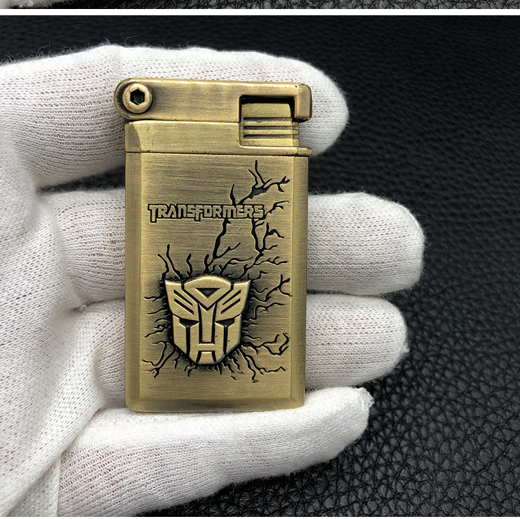 Transformers Boss Windproof Red Fire Flames Bật lửa Thuốc lá nhẹ hơn Sinh nhật Bạn trai Quà tặng - Bật lửa hột quẹt khò