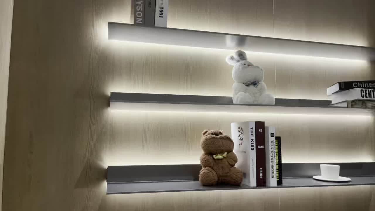 Aluminium Wall Shelf With Integrated Lighting Wall Shelf With Light