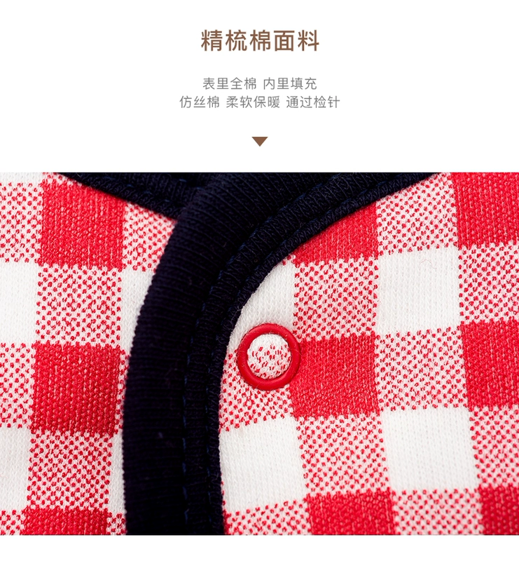 Áo cotton cho bé sơ sinh Miyio mùa thu đông cho bé với tay áo cotton trẻ em cộng với áo thun cotton nhiệt dịch vụ tại nhà mới - Áo ghi lê