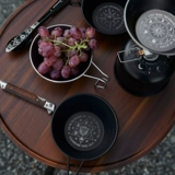 Дорожная портативная посуда из нержавеющей стали для кемпинга, снаряжение, система хранения