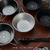 Дорожная портативная посуда из нержавеющей стали для кемпинга, снаряжение, система хранения