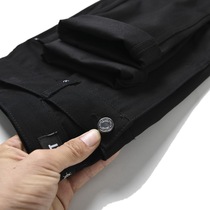 Invinciless Petty Black Pants Foreign Trade Original Single Tail Single Tail Goods Four Sides Elastic Super Comfort Mens Body Cut and Cut Casual Pants