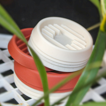 Round potted tray with groove breathable drain pan plastic dredging flower pot connected to leaking water bottom base tray large