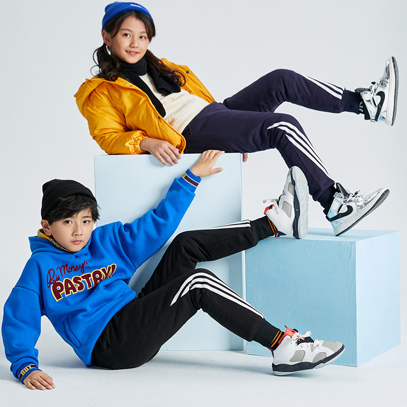 Children's Clothing Children Down Pants Boy Girl Outwear CUHK Child Warm Liner Detachable White Duck Suede Thickened Cotton Pants