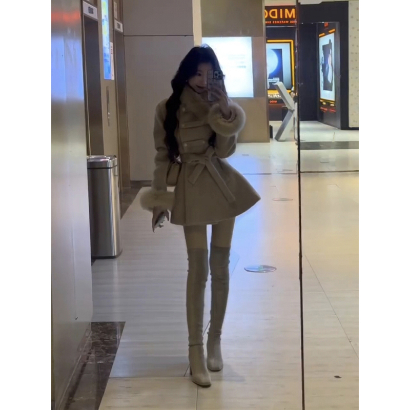 Square-Toe Chunky Heel Over-The-Knee Boots High-Heeled High-Tube 2026 New Autumn and Winter Women's Suede Elastic Slim Long Boots