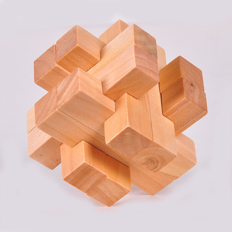 12 Luban Lock Kong Mingsuo Unlocks Traditional Classical Educational Toys Solid Wood Classic Nostalgic Children's Day Gift Award