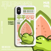 Wood Rong original safe phone case for iphone11 Apple 12pro xr xmas cartoon all-inclusive