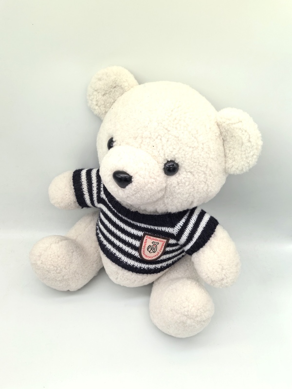 Genuine Fur and Leather Integrated Sheepskin Teddy Bear Doll Sweater Cuddle Bear Cute Toy Children's Gift