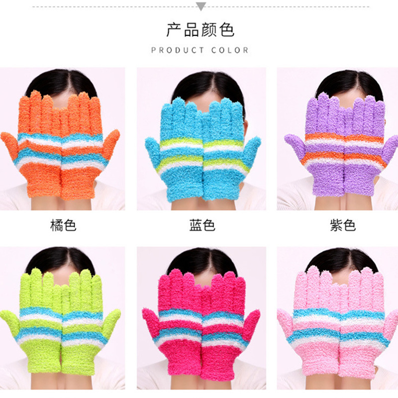 Gloves Lady Autumn Winter Cute Korean Version Student half finger Finger Mitts Online Typing Dew Finger Adults All Finger Gloves