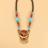 Xu Wanxi с тем же тибетским головным убором тибетской одежды Xuan Nu Back Chain тибетская экзотическая ретро -этническое украшение