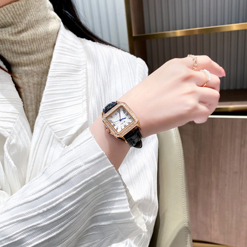 Retro Harbor Female Watch Women Light Luxury Ten Brand Square Woman Watch