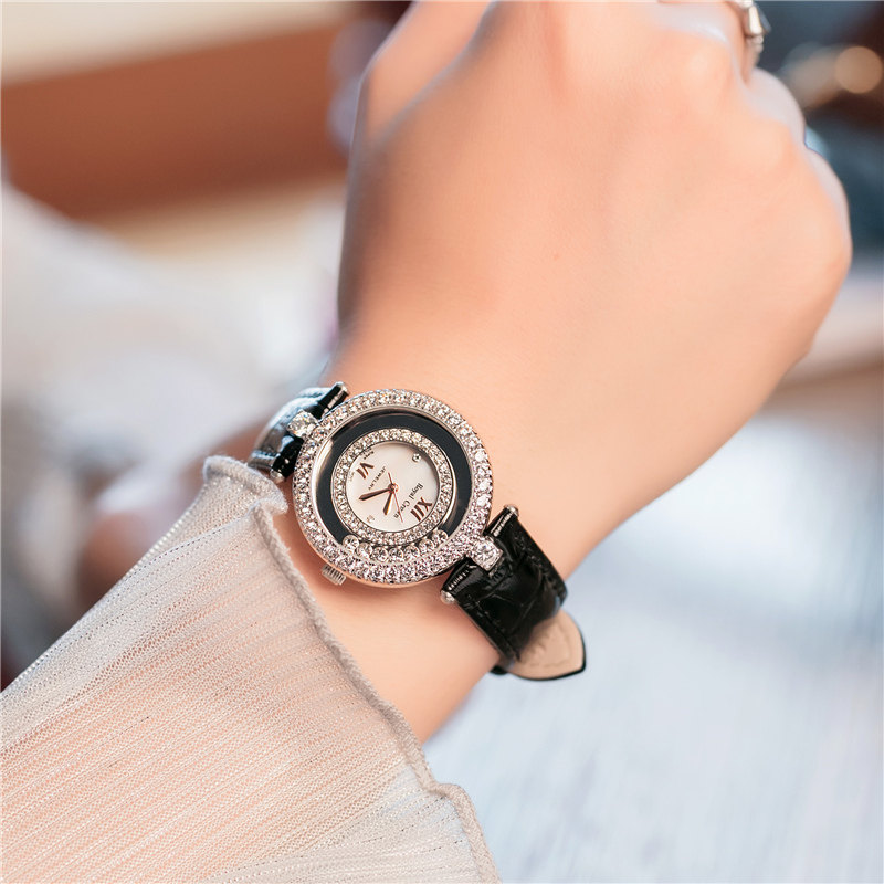 Top Ten Brands Hands Watch Women 2021 New Fashion Trends Atmospheric Inlaid Drilling Table Advanced Sensation Lukewarm Women Watch Wave