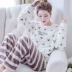 Bộ đồ ngủ mùa đông và flannel nữ hai mảnh phù hợp với nhung san hô dày cộng với nhung dài tay dịch vụ tại nhà phiên bản Hàn Quốc pijama Bộ Pajama