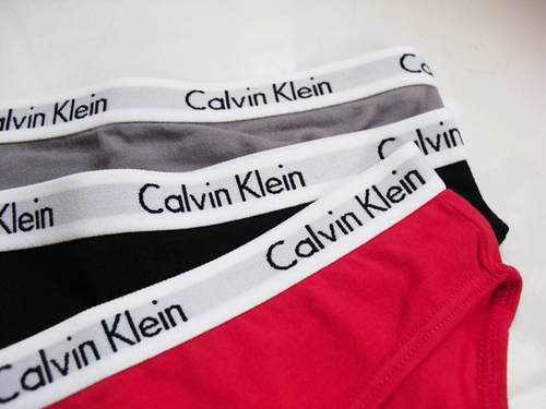 Супермаркет США приобретает Calvin Klein Pure Cotton Big Red CK Ladies Triangle нижнее белье с низкой талией 3 коробки