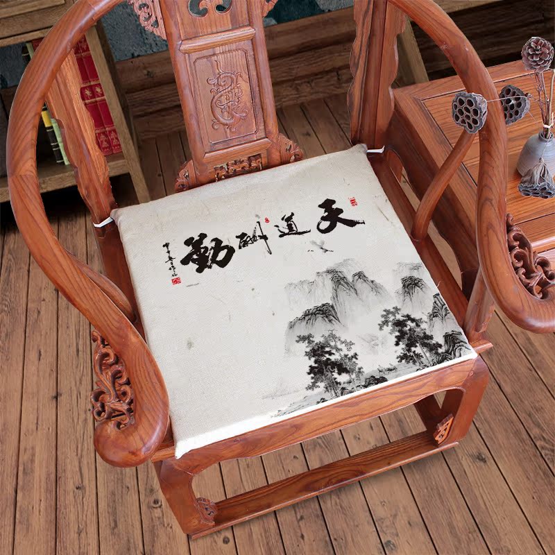 Mới Trung Quốc mực sơn đệm gỗ gụ sofa đệm pad ăn ghế pad dày xốp ghế đệm văn phòng tùy chỉnh nệm lót ngồi