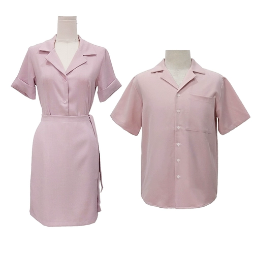 Парная одежда для влюбленных, летняя одежда, брендовая юбка, платье, нарукавники, комплект, рубашка, коллекция 2021, широкая цветовая палитра, короткий рукав